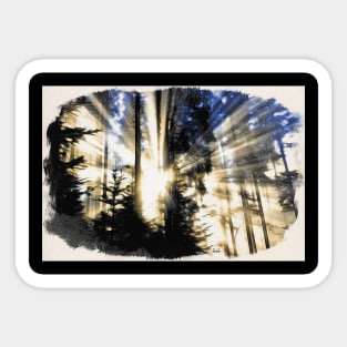 Shafts of sunlight / Swiss Artwork Photography Sticker